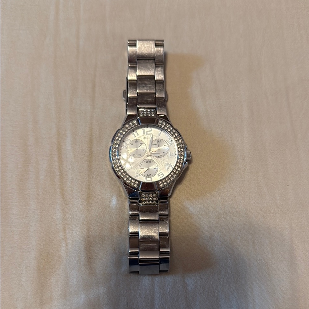G by Guess Silver Women's Watch with Crystal Accents